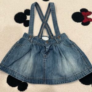 Ralph Lauren girls denim skirt with suspenders 12m